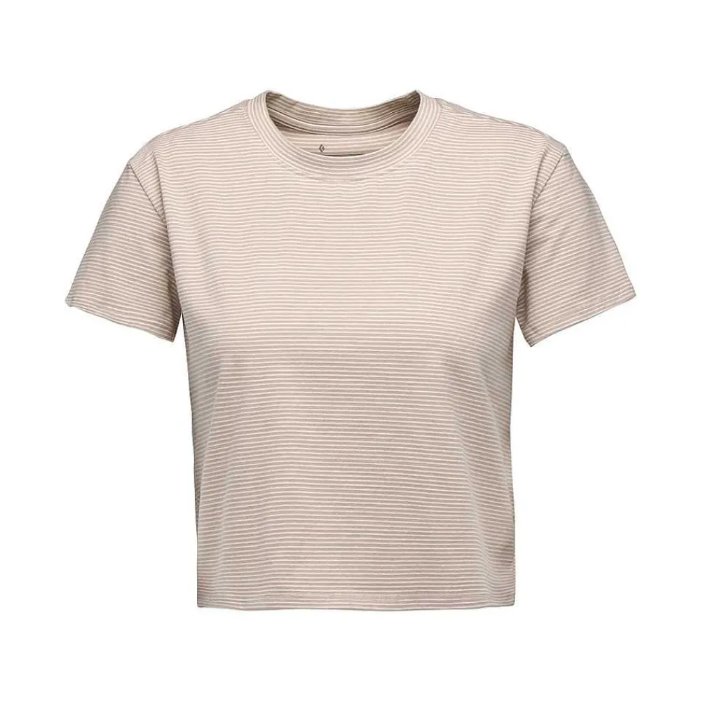 Tees & Tanks>Black Diamond Women'S Bd Stripe Crop Tee