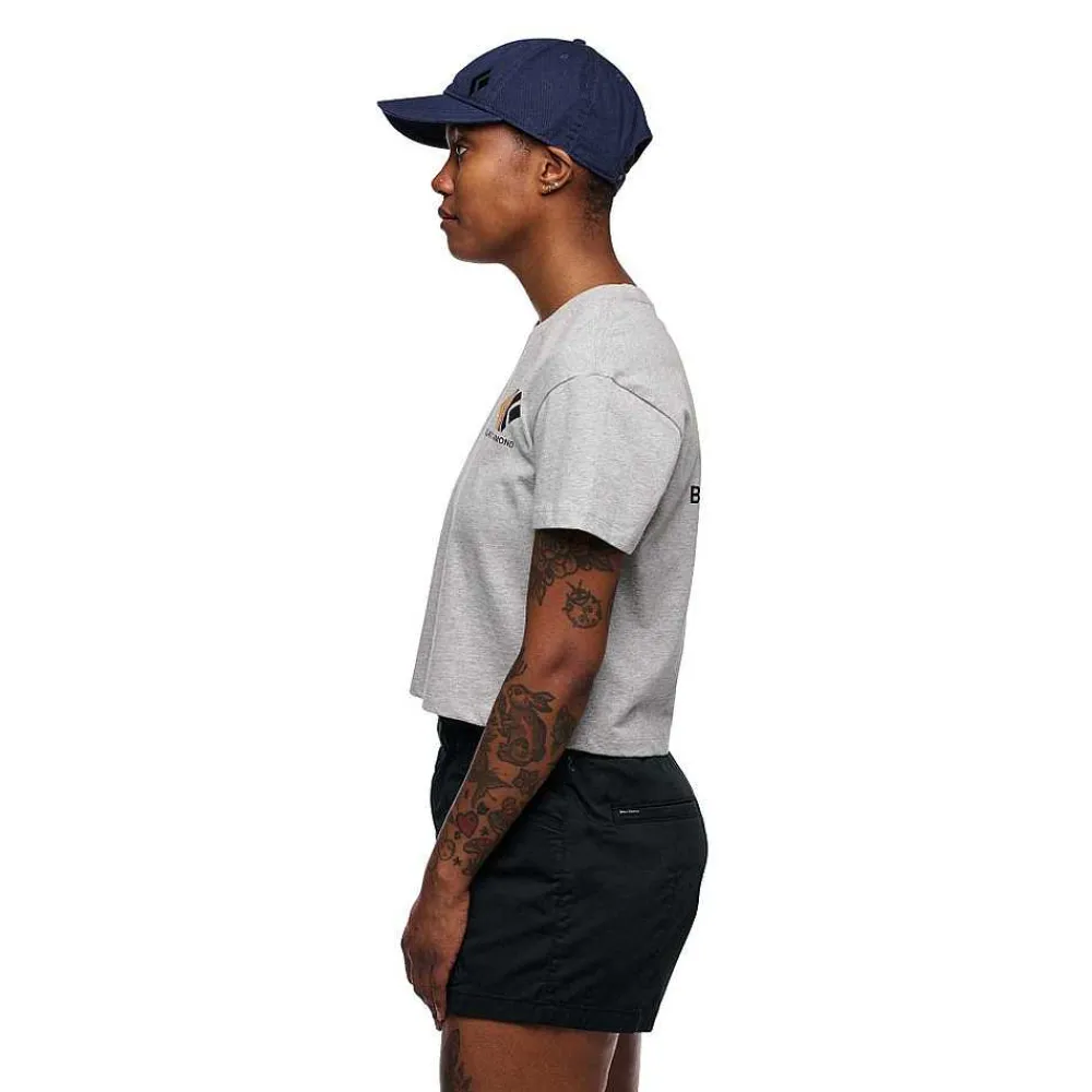 Tees & Tanks>Black Diamond Women'S Faded Crop Tee