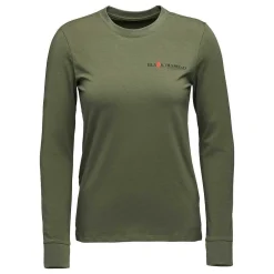 Tees & Tanks>Black Diamond Women'S Heritage Wordmark Long Sleeve Tee