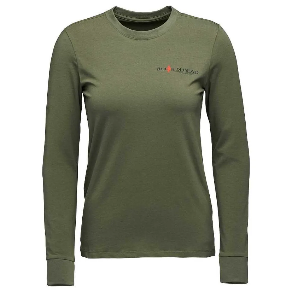 Tees & Tanks>Black Diamond Women'S Heritage Wordmark Long Sleeve Tee