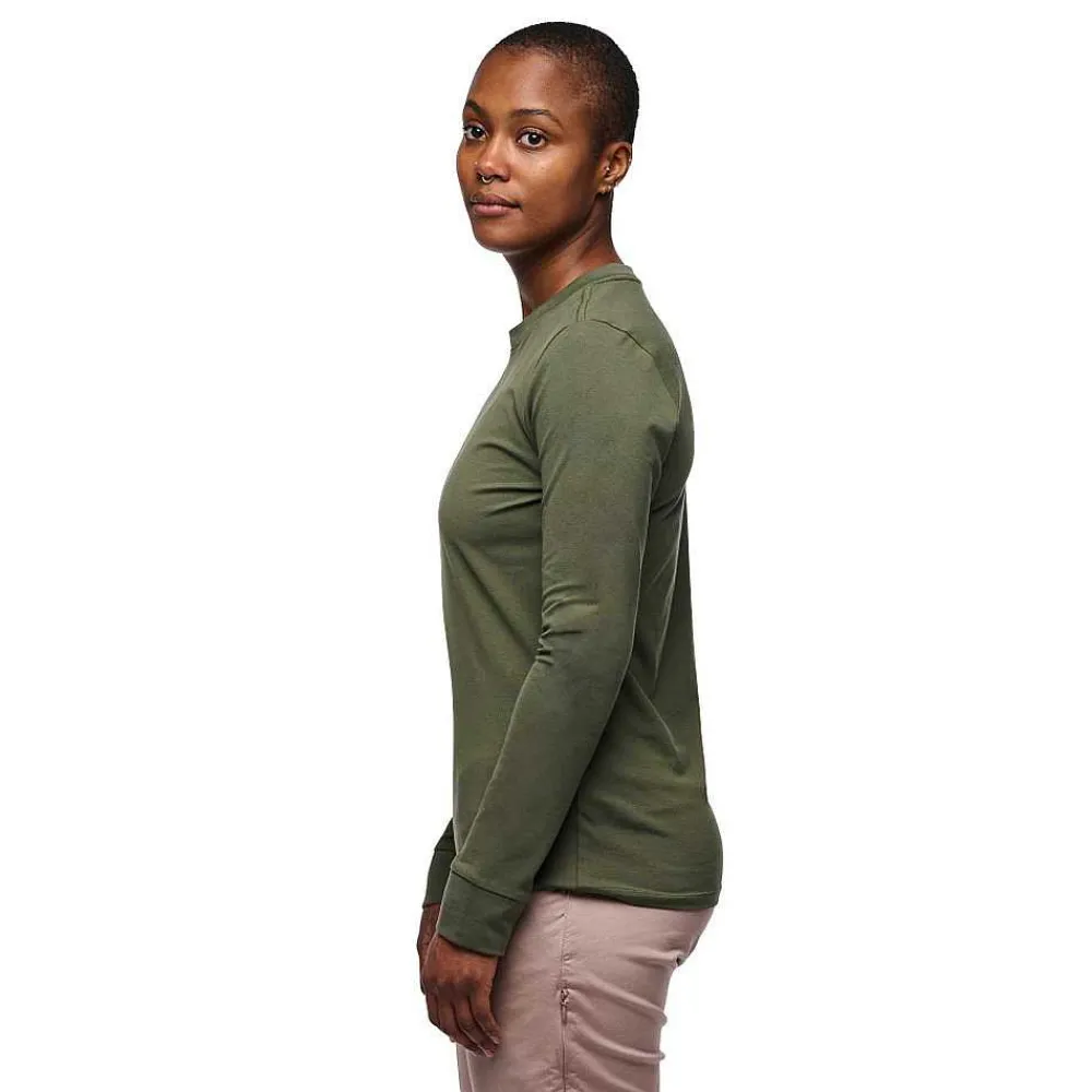 Tees & Tanks>Black Diamond Women'S Heritage Wordmark Long Sleeve Tee