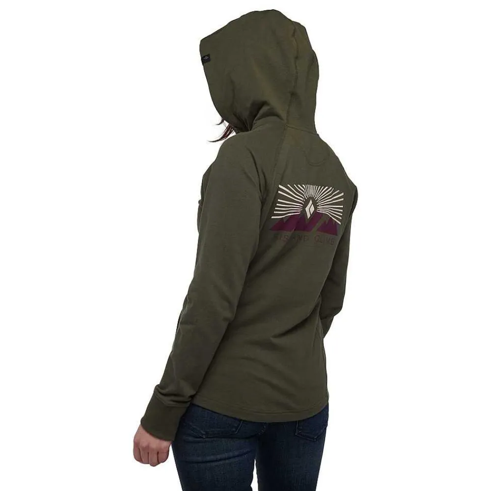 Hoodies>Black Diamond Women'S Rise And Climb Full Zip Hoody