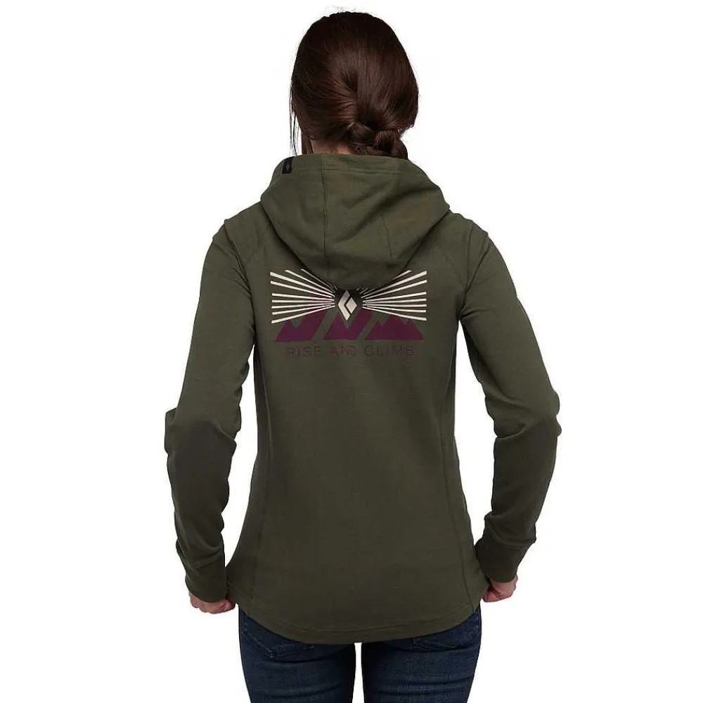 Hoodies>Black Diamond Women'S Rise And Climb Full Zip Hoody